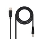 Cable USB Negro Tipo A-B 1.8m - Conexión Estable - ¡Compra Ya!