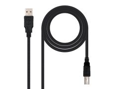 Cable USB Negro Tipo A-B 1.8m - Conexión Estable - ¡Compra Ya!