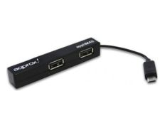 Hub USB Android 4 Puertos - Negro | Conexión Micro | Apto para Aprox