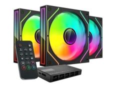 Pack 3 Ventiladores Mars Gaming MF-3DPROKIT 12cm con HUB y Mando a Distancia