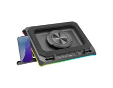 BASE DE REFRIGERACION PARA PORTATILES MARS GAMING MNBCULTRA CON SOPORTE DE MOVIL RGB HUB USB HASTA 1