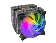 VENTILADOR CON DISIPADOR MARS GAMING MCPU-XT BLACK DUAL ARGB - 6 HEATPIPES TDP 300W DOBLE DIS