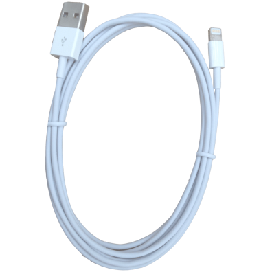 Cable USB Lightning Blanco 2M - Carga y Transfiere Datos - Nanocable